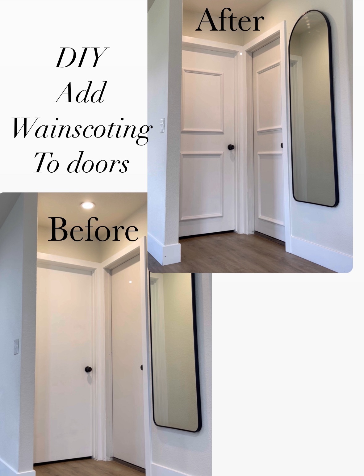 DIY door wainscoting – Fancy Fix Decor